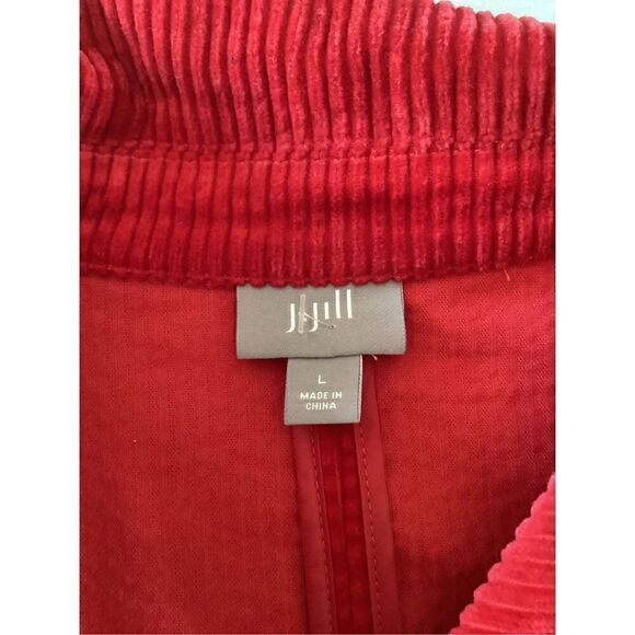 J. Jill  Womens Corduroy Jacket Blazer Sz L Button Up Pockets - Picture 5 of 8